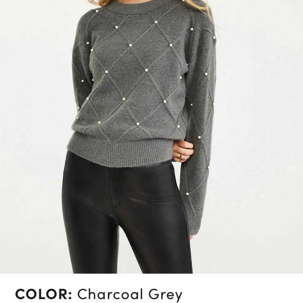 Pearlized Argyle Sweater